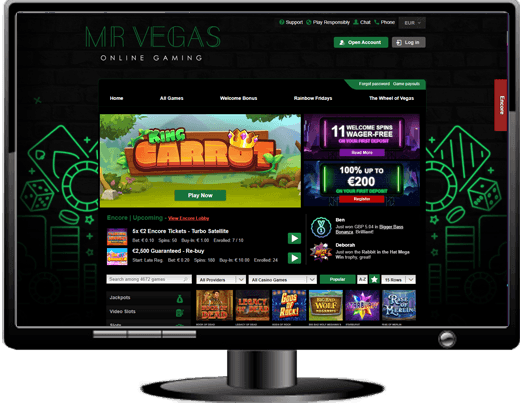MrVegas Casino Website